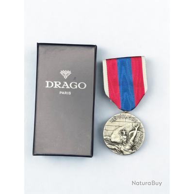 14.034) Médaille de la Défense Nationale - Argent - Drago