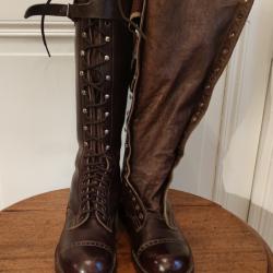 Rares bottes de chasse &agrave; lacets ann&eacute;es 40/50 - p 42