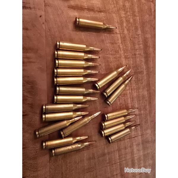 21 cartouches  cal 243 win norma 1/2 blind�e  100 grains