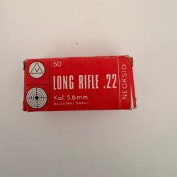 Munition ancienne 22lr long rifle Bezdimni Barut unis