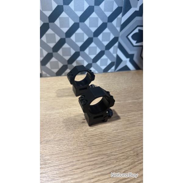 Colliers de montages 30mm rail picatinny 21mm