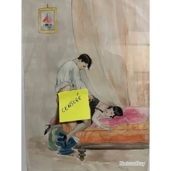 Aquarelle �rotique par Suzanne Meunier