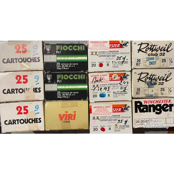 Lot de 12 bo�tes de Calibre 20