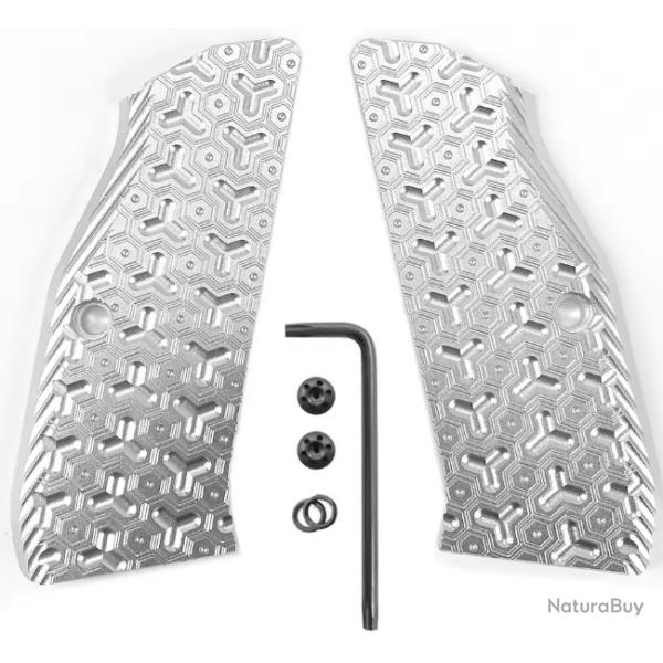 Plaquettes poign�es grip Aluminium - CZ 75 / Shadow 1/2 - Grip Agressif