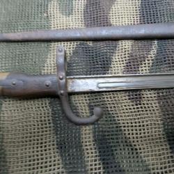 Superbe ba&iuml;onnette GRAS 1880