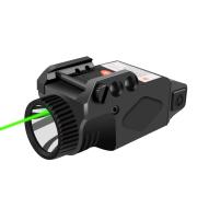 Lampe Torche Tactique Laser Rouge + LED 500 Lumens – Rail Picatinny Pour Arme De Poing