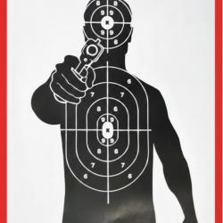 5 Cible Papier 45x32cm - Mod&egrave;le Silhouette (livraison gratuite)
