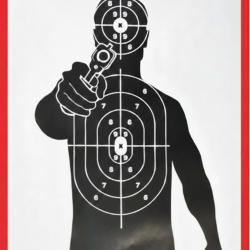 Lot 10 Cibles Silhouette Professionnelle 45x32cm  - Tir de Pr&eacute;cision (livraison gratuite)
