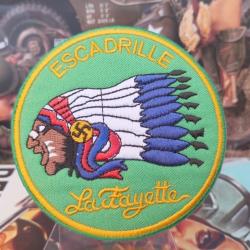 Escadrille Lafayette - Patch brod&eacute; d'un diam&egrave;tre de 90 mm