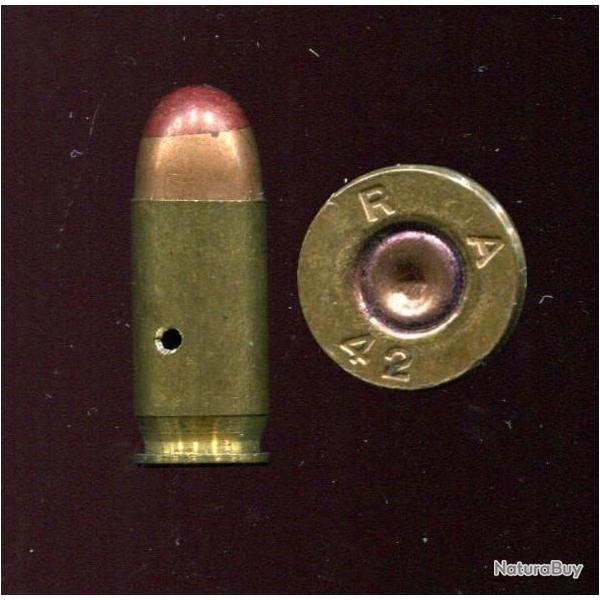 .45 ACP Tra�ante USA Guerre 39-45 - Colt 1911 et Thomson - RARE - Marquage : R A 42 - pointe rouge