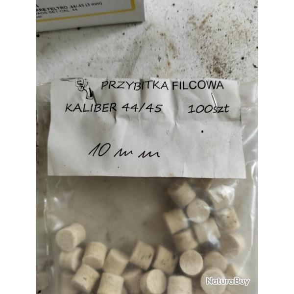 Bourres feutre pour revolver Pn calibre 45