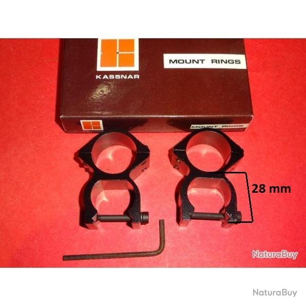 colliers KASSNAR NEUFS + clef de montage lunette 25.4mm 1" queue d'aronde 21mm -VENDU PAR JEPERCUTE