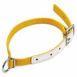 Collier moutons et ch&egrave;vres nylon jaune