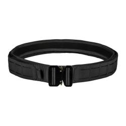 Ceinturon tactique MOLLE noir avec boucle type cobra et syst&egrave;me duo fast S/M