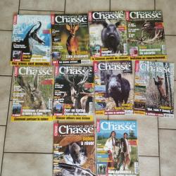 10 MAGAZINES PLAISIRS DE LA CHASSE ANNEES 2000/2001/2002