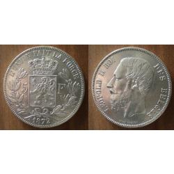 Belgique 5 Francs 1872 Argent Leopold 2 Roi Des Belges Piece Frcs Frs Frc
