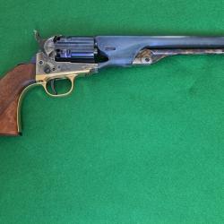 Revolver COLT 1860 UBERTY  FINITION BLUE CHARCOAL BARILLET FLUTE 8"
