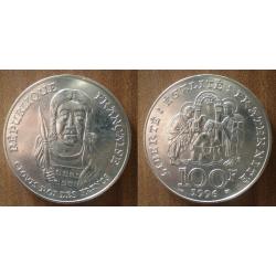 France 100 Francs 1996 Piece Argent Clovis Roi des Francs