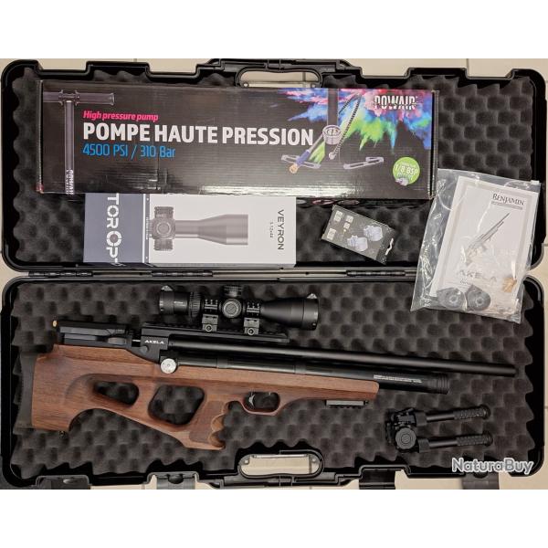 Pack Carabine PCP BENJAMIN AKELA 4.5mm + lunette +pompe