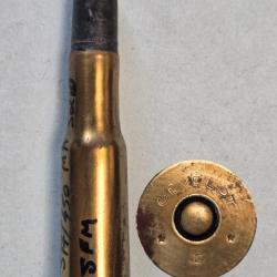 Une cartouche Gevelot cal 577/450 Martini Henry solid balle plomb ,poudre noire D