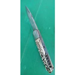 ANCIEN  COUTEAU PLIANT  TROIS FONCTIONS  :  "  BARGOIN  L ENCLUME "  .  THIERS  DEPUIS  1859  .