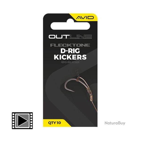 Adaptateur Avid Carp Outline Flecktone D-Rig Kicker (par 10) Medium