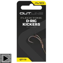Adaptateur Avid Carp Outline Flecktone D-Rig Kicker (par 10) XL