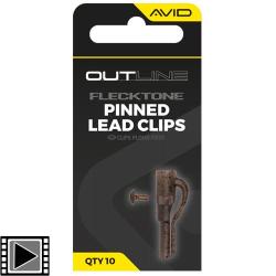 Clip Plomb Avid Carp Outline Flecktone Pinned (par 10)