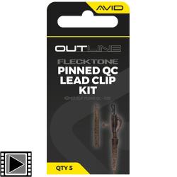 Clip Plomb Avid Carp Outline Flecktone Pinned QC Kit (par 5)