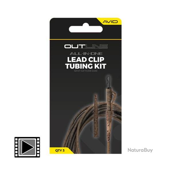 Kit Montage Avid Carp Outline Lead Clip Tubing (par 3)