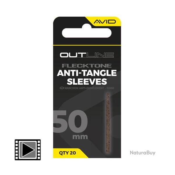 Anti Tangle Avid Carp Outline Flecktone Sleeve (par 20) 30mm