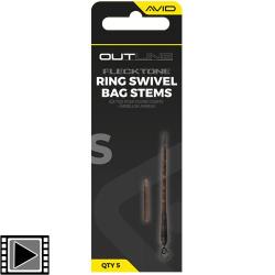 Syst&egrave;me pour Sac PVA Avid Carp Outline Flecktone Bag Stem RS (par 5) Court