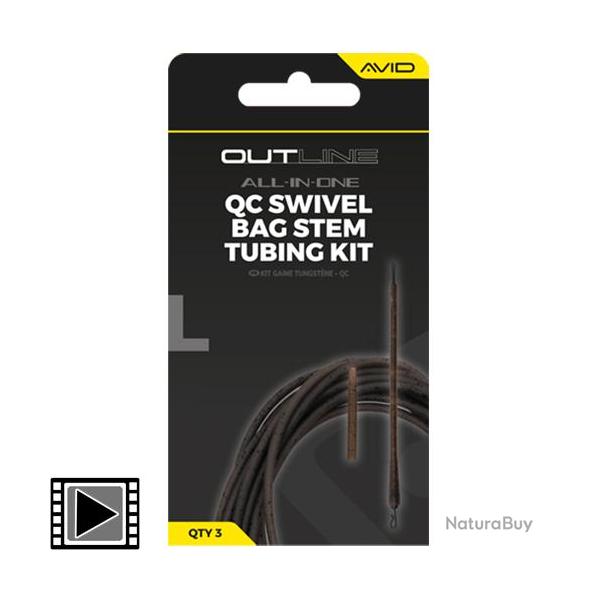 Kit Montage Avid Carp Outline Bag Stem Tungsten Tubing QC (par 3)