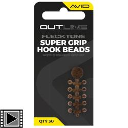 Perle Avid Carp Outline Flecktone Super Grip Hook Beads (par 30)