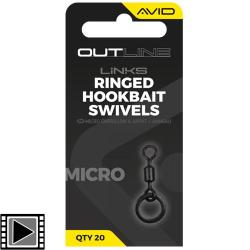 Em&eacute;rillon &agrave; Anneaux Avid Carp Outline Micro Ringed Hookbait (par 20)