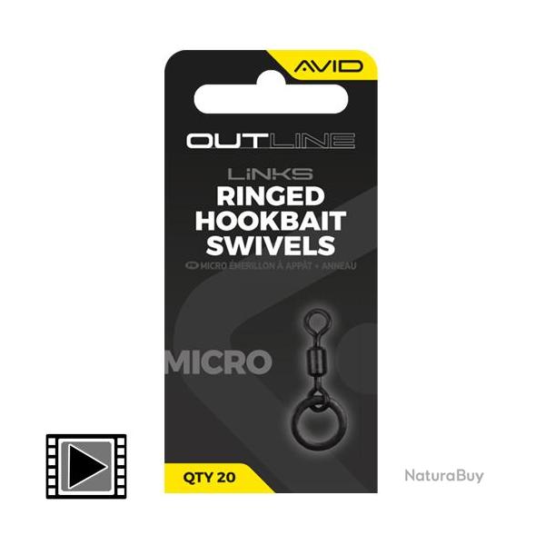 Em�rillon � Anneaux Avid Carp Outline Micro Ringed Hookbait (par 20)