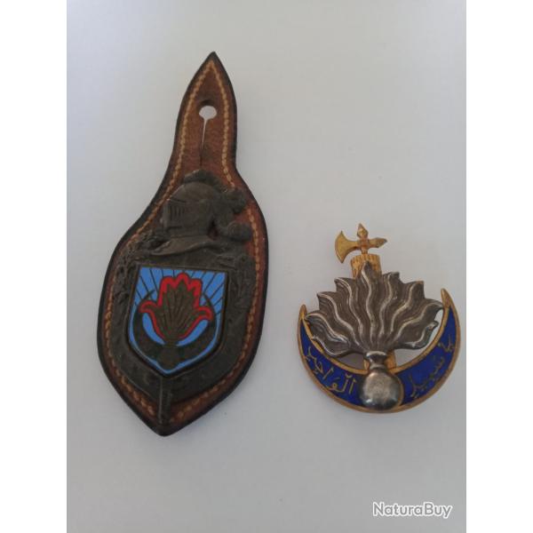 LOT DE DEUX INSIGNES 10 �me LEGION DE GENDARMERIE DEPARTEMENTALE MILITAIRE ALG�RIE