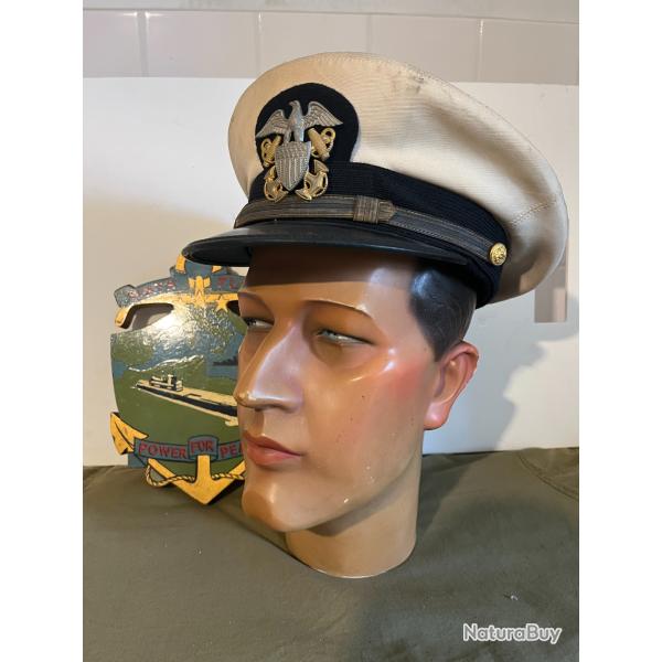 Casquette d'officier de l'US NAVY post-WW2 1950