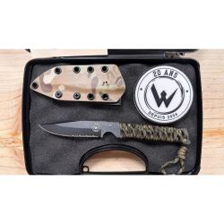 W-TECH 4 &Eacute;DITION 20 ANS N&deg;01/40 PARACORDE URBAN LAME NOIRE S&Eacute;RRATION - WILDSTEER NEUF U URBAN