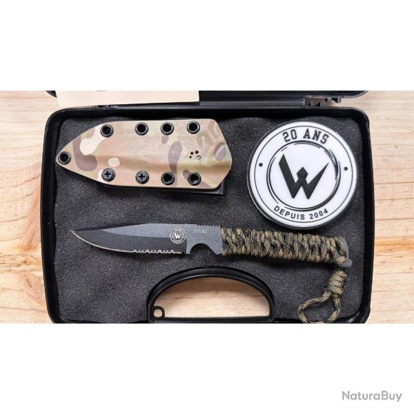 W-TECH 4 �DITION 20 ANS N�01/40 PARACORDE URBAN LAME NOIRE S�RRATION - WILDSTEER NEUF U URBAN