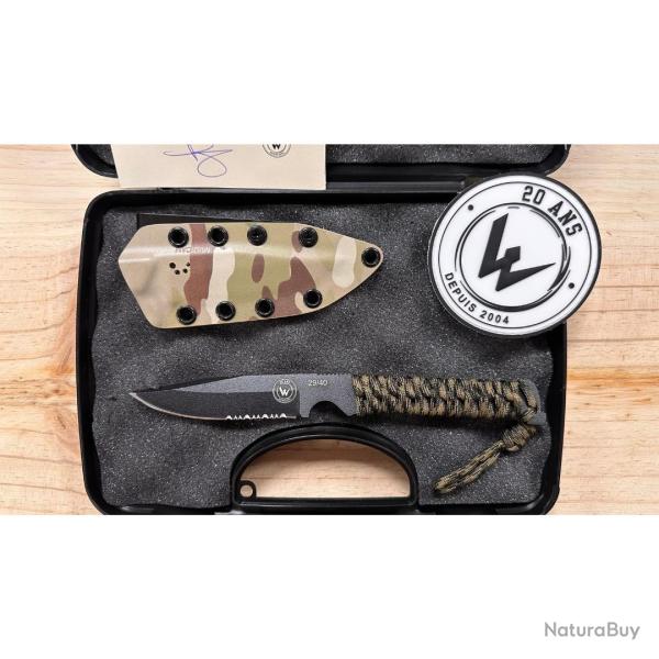 W-TECH 4 �DITION 20 ANS N�29/40 PARACORDE LAME NOIRE S�RRATION - WILDSTEER NEUF U URBAN