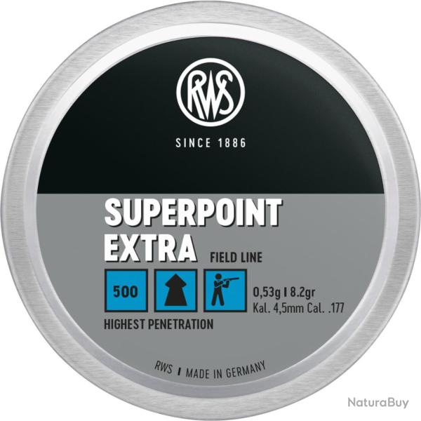 BOITE DE PLOMBS SUPERPOINT EXTRA 4.5MM 0.53G X500 - RWS