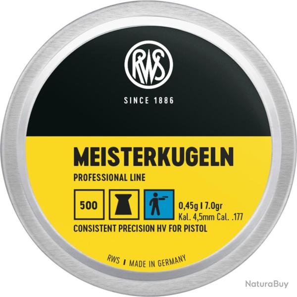 BOITE DE PLOMBS MEISTERKUGELN 4.5MM 0.53G X500 - RWS