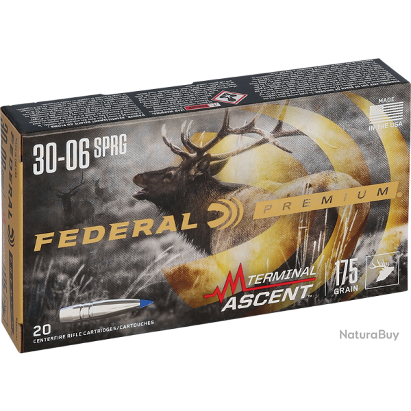 Cartouches Federal Terminal Ascent Calibre 3006 Sprg 175Gr Terminal Ascent