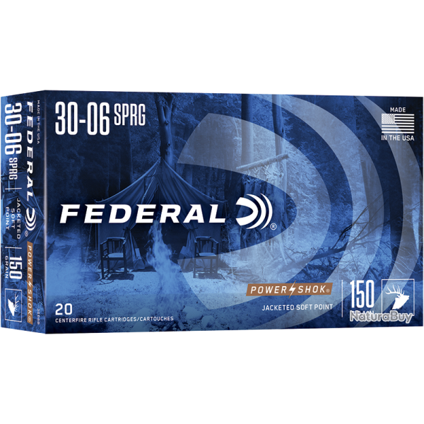 Cartouches Federal Power Shok Calibre 308 Win - 150 grains