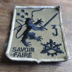 insigne tissu brod&eacute;e  patch savoir faire  3e r&eacute;giment du mat&eacute;riel