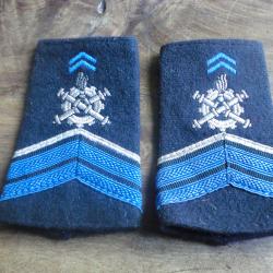 paire fourreau &eacute;paule soldat du mat&eacute;riel brigadier chef