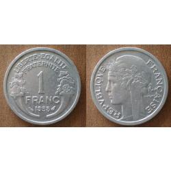 France 1 Franc 1958 Morlon Piece Aluminium De Francs