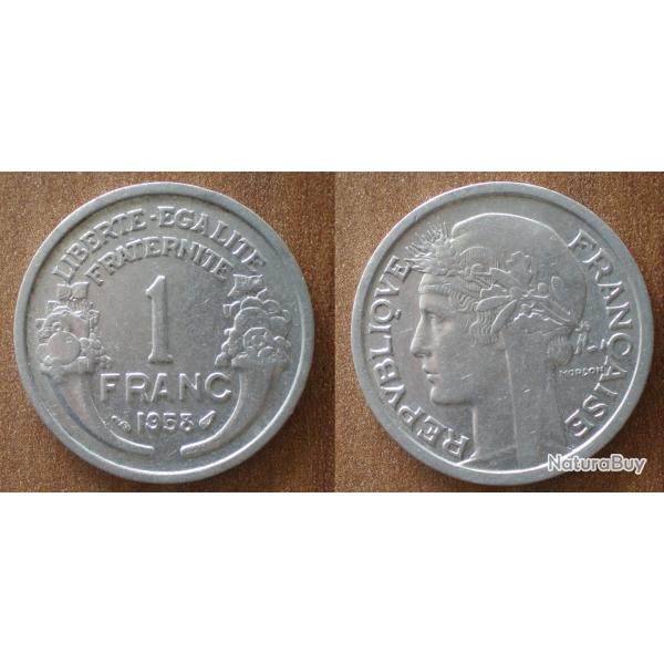 France 1 Franc 1958 Morlon Piece Aluminium De Francs