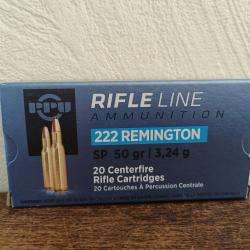 Lot de 10 Boites neuves cartouches PPU(Partizan) 222Rem SP 3.24G 50GR x20